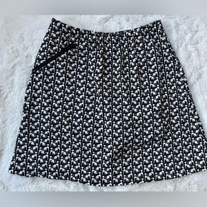 Festa Sports Womens Golf Skirt, Black and White Dog print, size Small